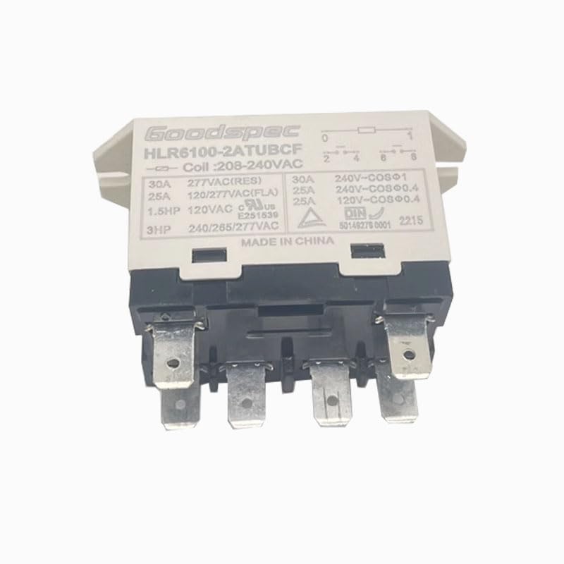Anchilly HLR6100-2ATUBCF Compressor Relay 208-240VAC 6-Pins 30A 277VAC - Image 1